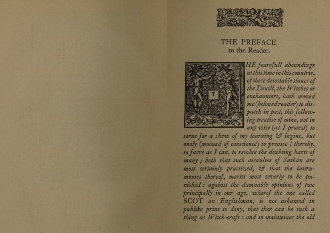 Daemonologie 1597 preface kjv